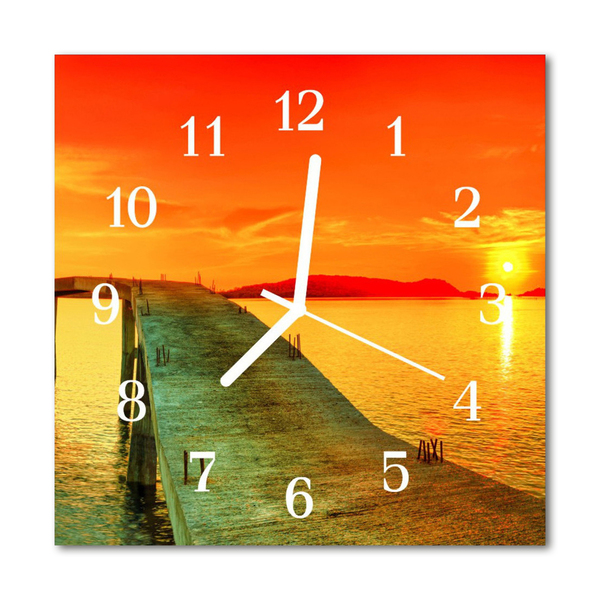 Reloj de vidrio para cocina Puente