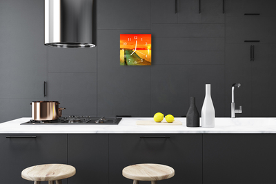 Reloj de vidrio para cocina Puente