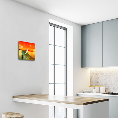 Reloj de vidrio para cocina Puente