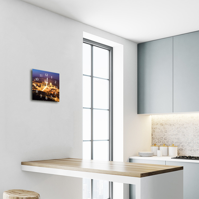 Reloj de vidrio para cocina Ciudad budapest