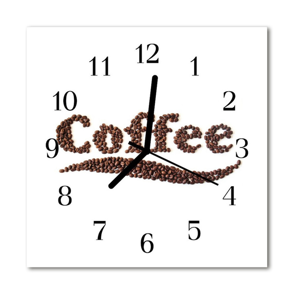 Reloj de vidrio para cocina Café