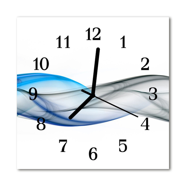 Reloj de vidrio para cocina Abstracto humo