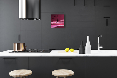 Reloj de vidrio para cocina Líneas abstractas