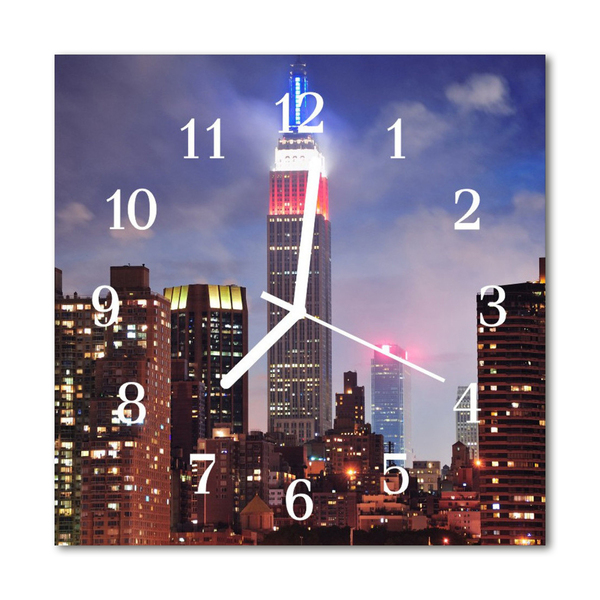 Reloj de vidrio para cocina Ciudad edificios