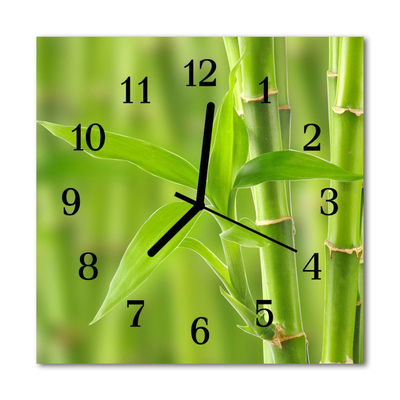 Reloj de vidrio para cocina Bambú planta
