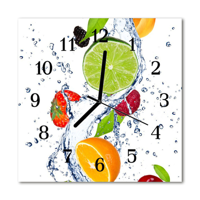 Reloj de vidrio para cocina Fruta de limón