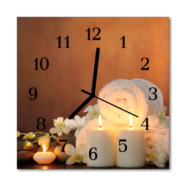Reloj de vidrio para cocina Velas spa