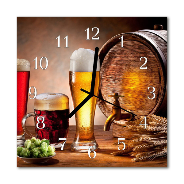 Reloj de vidrio para cocina Barril de cerveza
