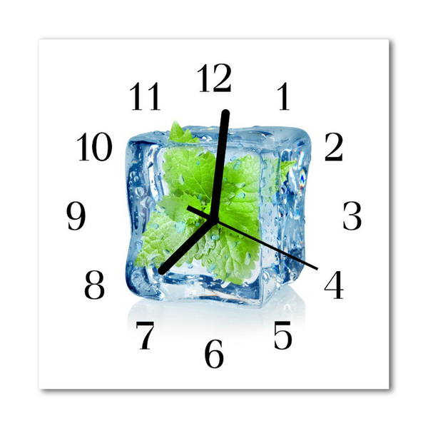 Reloj de vidrio para cocina Helado de menta