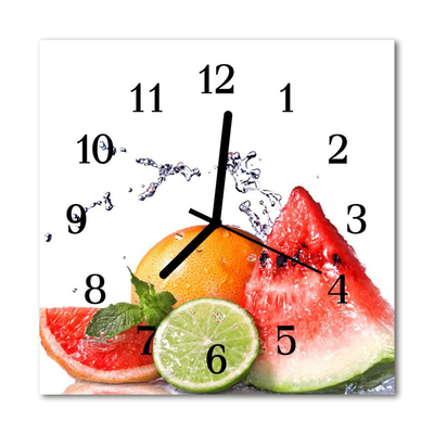 Reloj de vidrio para cocina Fruta