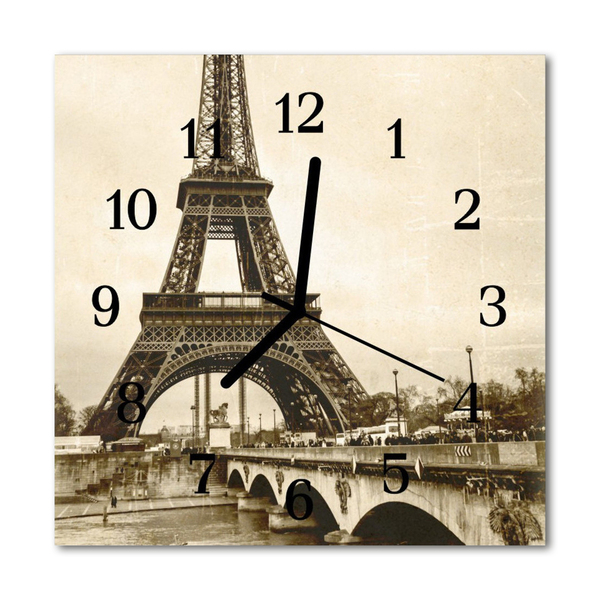 Reloj de vidrio para cocina Paris