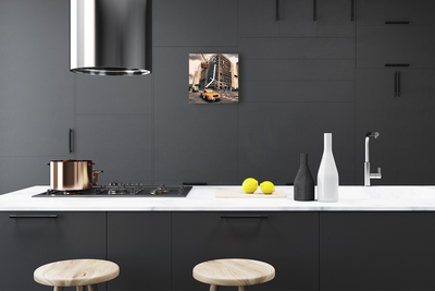 Reloj de vidrio para cocina Taxi