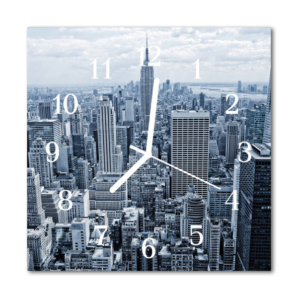 Reloj de vidrio para cocina Ciudad