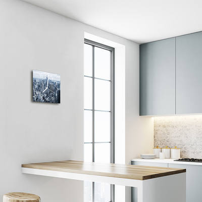 Reloj de vidrio para cocina Ciudad