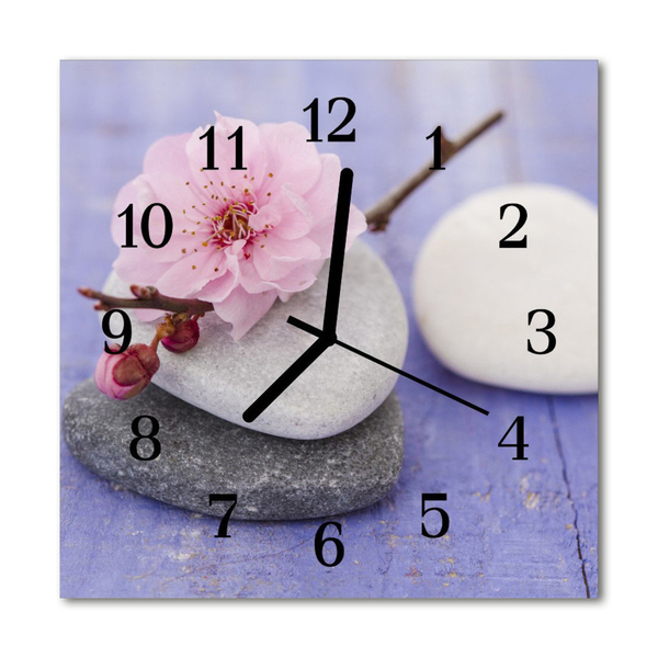 Reloj de vidrio para cocina Piedras