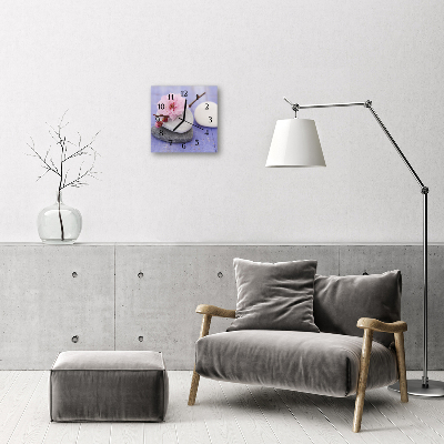 Reloj de vidrio para cocina Piedras