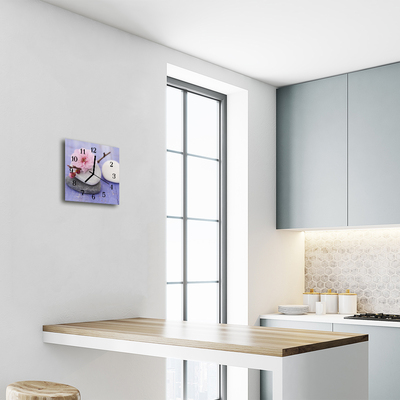 Reloj de vidrio para cocina Piedras