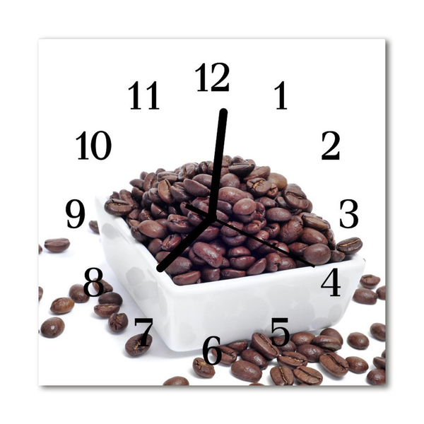 Reloj de vidrio para cocina Granos de café