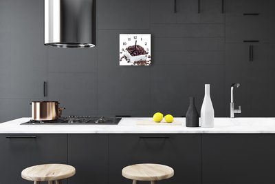 Reloj de vidrio para cocina Granos de café