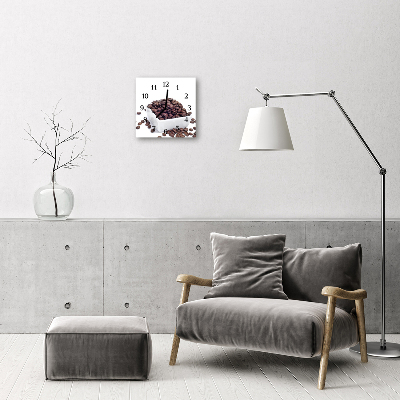 Reloj de vidrio para cocina Granos de café