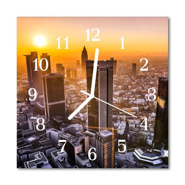 Reloj de vidrio para cocina Puesta del sol