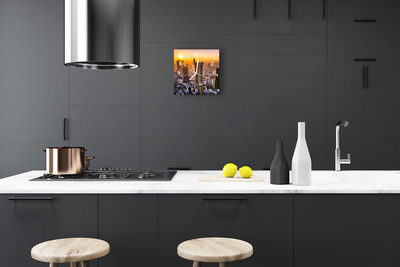 Reloj de vidrio para cocina Puesta del sol