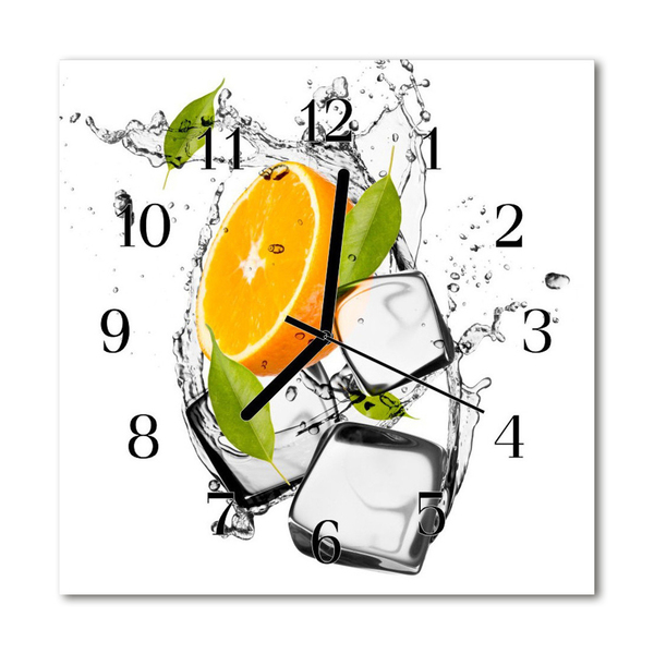Reloj de vidrio para cocina Helado naranja