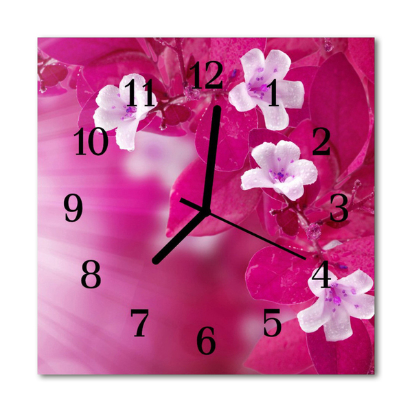 Reloj de vidrio Flores