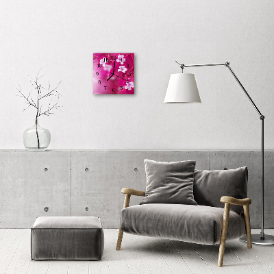 Reloj de vidrio Flores