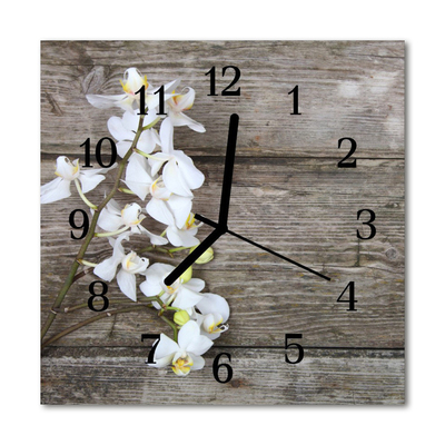 Reloj de vidrio Orquídea flor