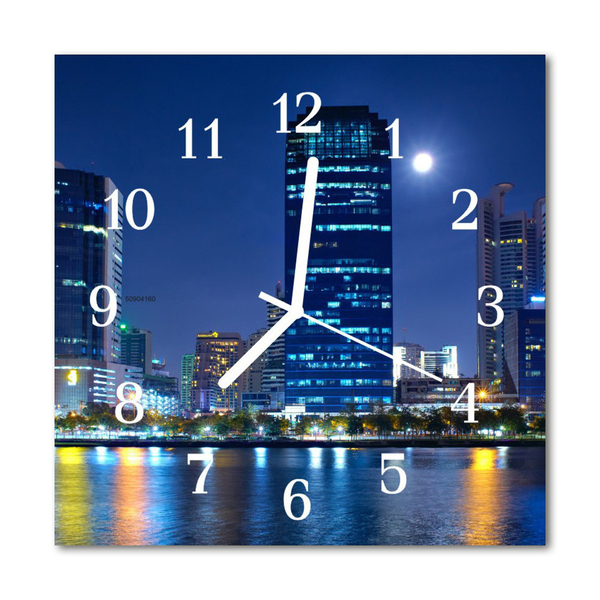 Reloj de vidrio Noche ciudades