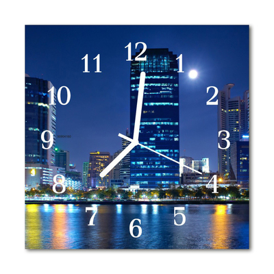 Reloj de vidrio Noche ciudades