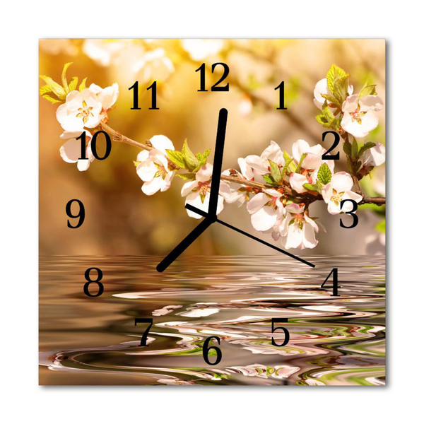 Reloj de vidrio Flores