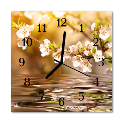 Reloj de vidrio Flores