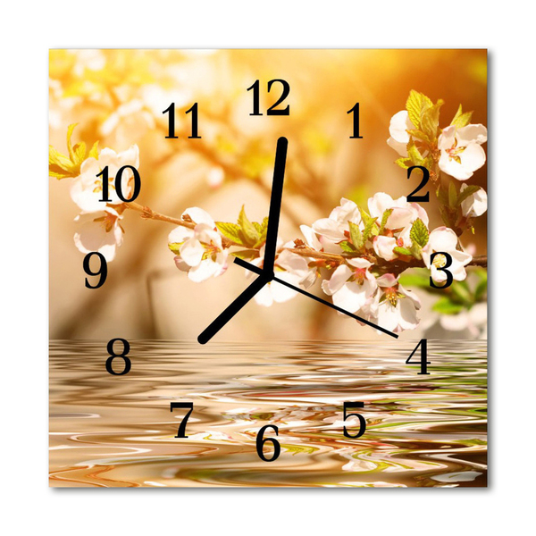 Reloj de vidrio Flores