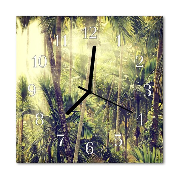Reloj de vidrio Palmeras