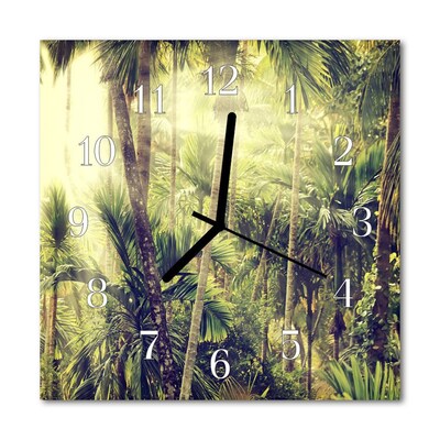 Reloj de vidrio Palmeras