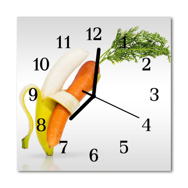 Reloj de vidrio Zanahoria plátano