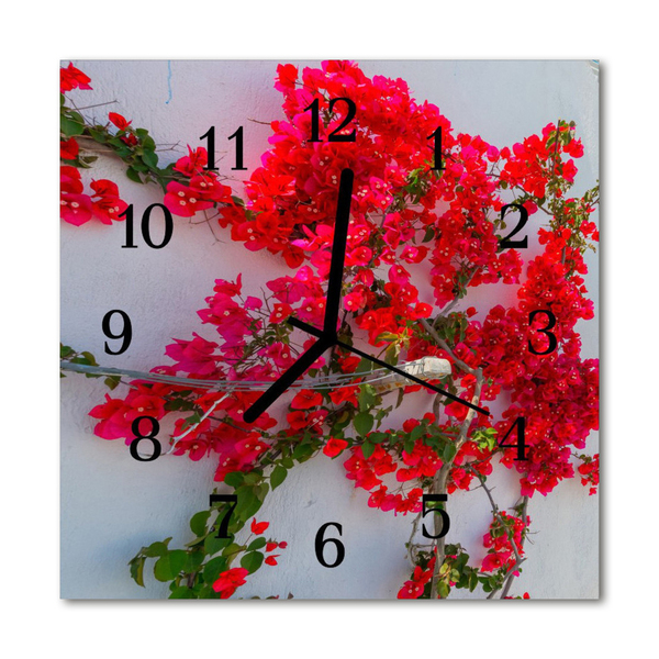 Reloj de vidrio Flores