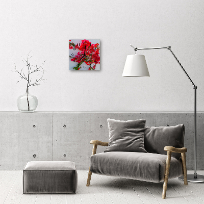 Reloj de vidrio Flores