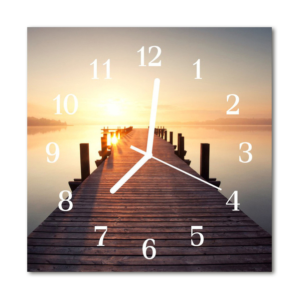 Reloj de vidrio Puente sobre el lago