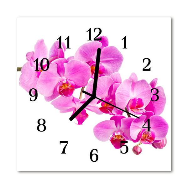 Reloj de vidrio Orquídea