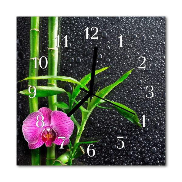 Reloj de vidrio Bambú spa