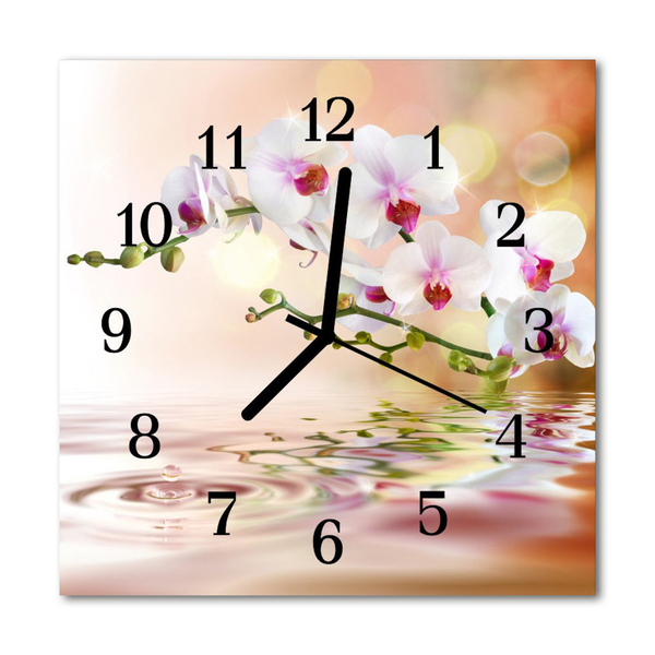 Reloj de vidrio Orquídea