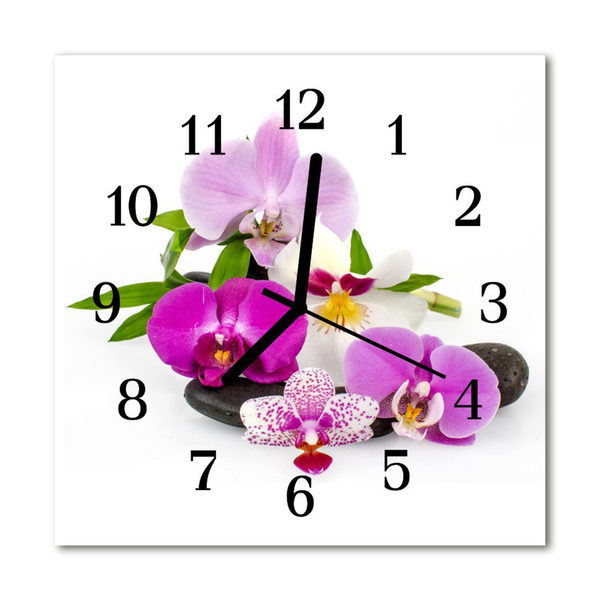 Reloj de vidrio Orquídea