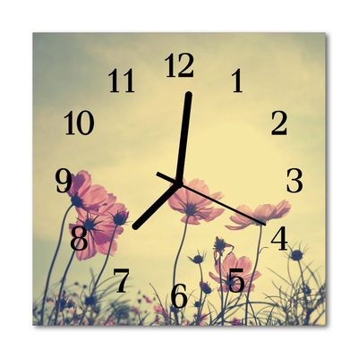 Reloj de vidrio Flores