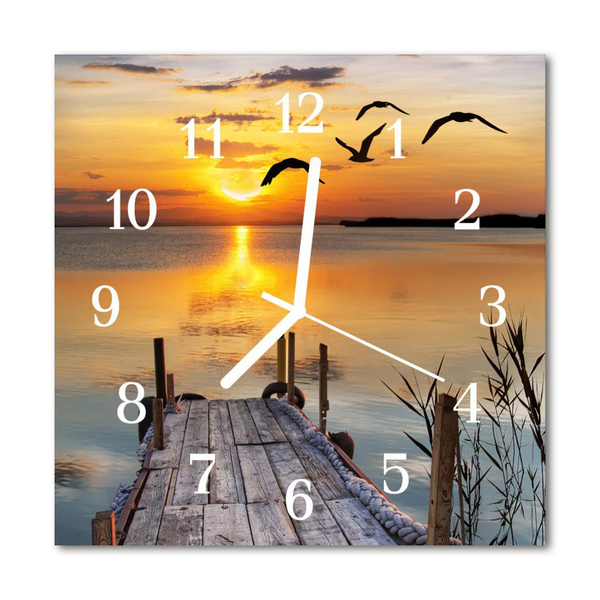 Reloj de vidrio Puente lago