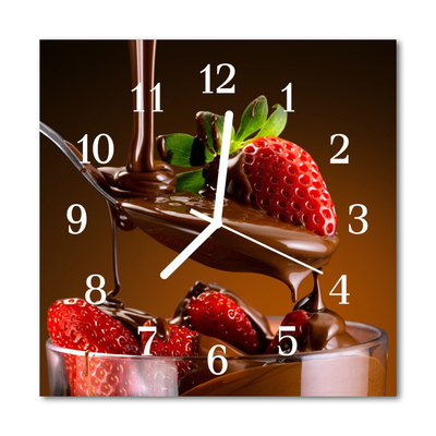 Reloj de vidrio De chocolate fresas