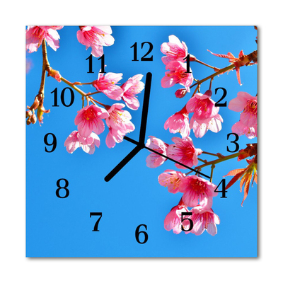 Reloj de vidrio Flores