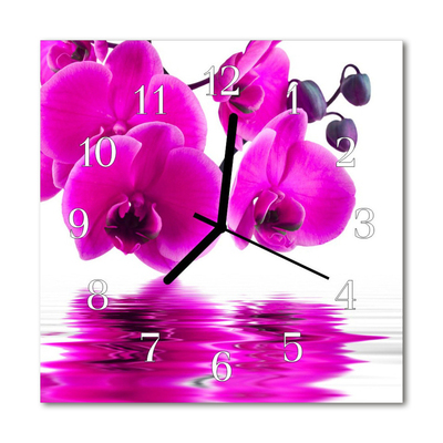 Reloj de vidrio Orquídea